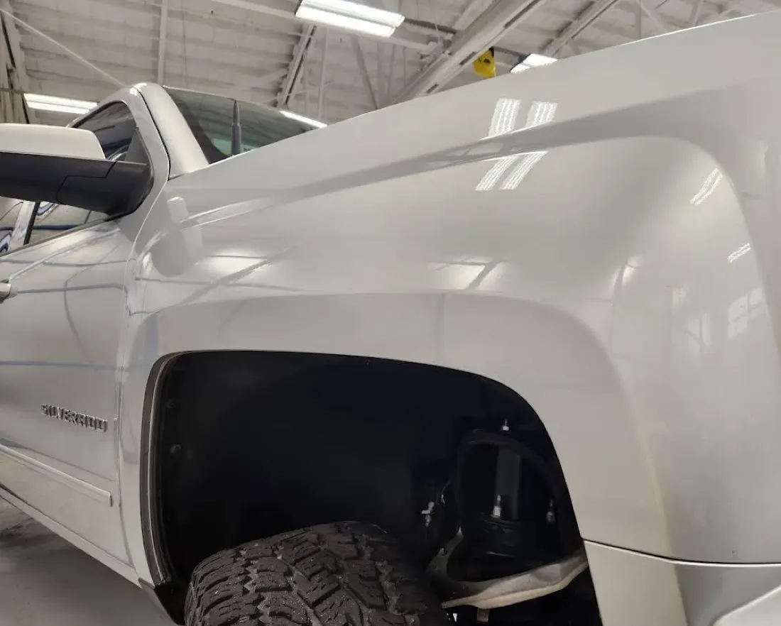 Crease dent, after paintless dent repair